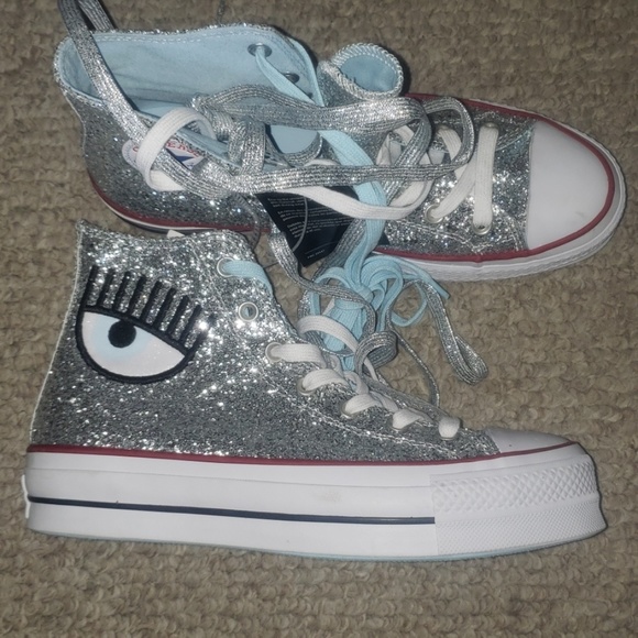 converse x chiara ferragni women's chuck taylor glitter high top sneakers